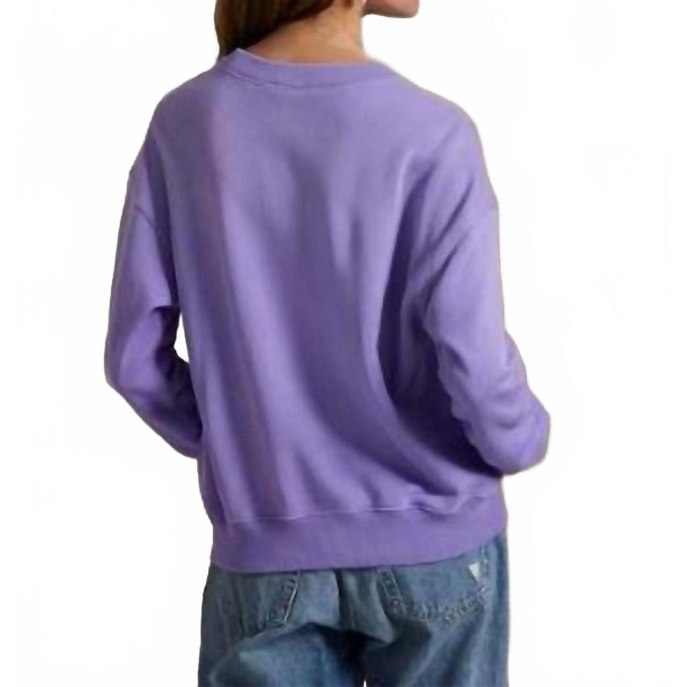 NEW POLO RALPH LAUREN island fleece crewneck sweatshirt in pure lilac - Picture 2 of 3